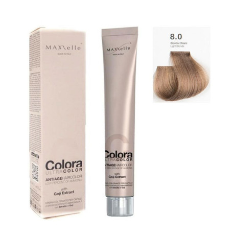 Blond deschis 8.0  - Vopsea Colora MaXXelle cu extract de Goji 100 ML