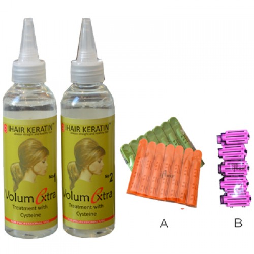 Set Tratament Volum la radacina no1+no2+Aplicatori Ihair Keratin 150ml
