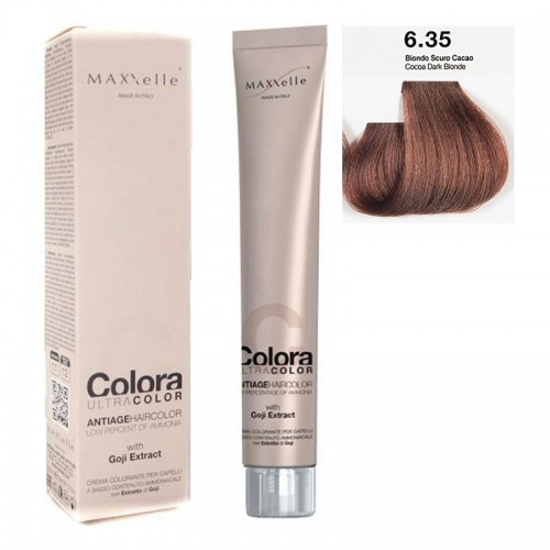 Cocoa light Blond 6.35 Colora Maxxelle with natural fruit of Goji 100 ML