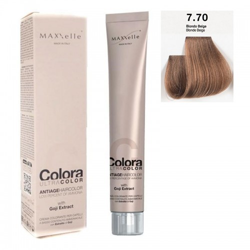 Blond Beige 7.70 Colora MaXXElle with natural fruit of Goji 100 ML