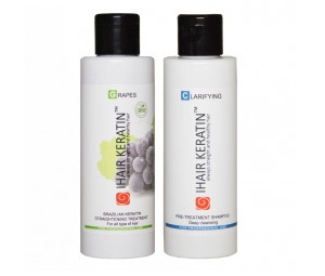 Kit keratine treatment Grapes+clarifying shampoo Ihair Keratin 100ml