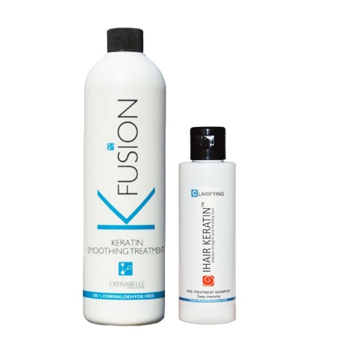 Kit Tratament cu keratina K Fusion 500ml+sampon clarifiant  Ihair Keratin 100ml